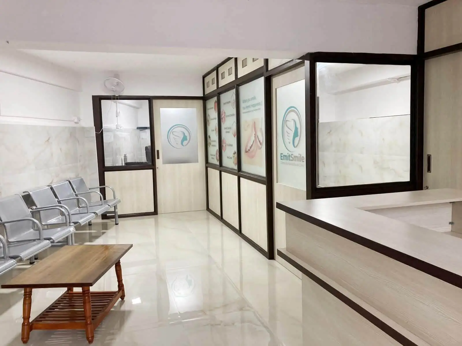 EmitSmile Dental Clinic Hosur interior — modern multi-chair setup